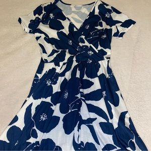 Blue & white floral dress